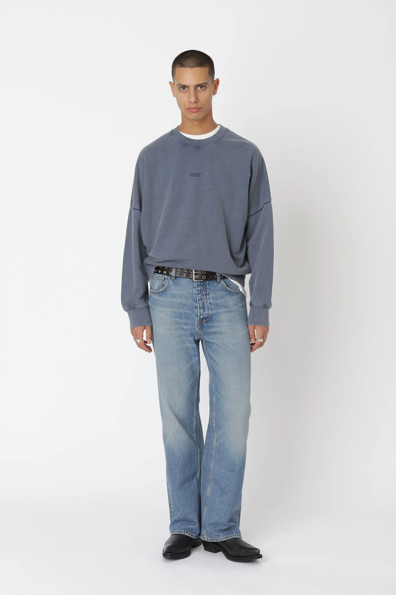 Staff Crew - Washed Dark Denim