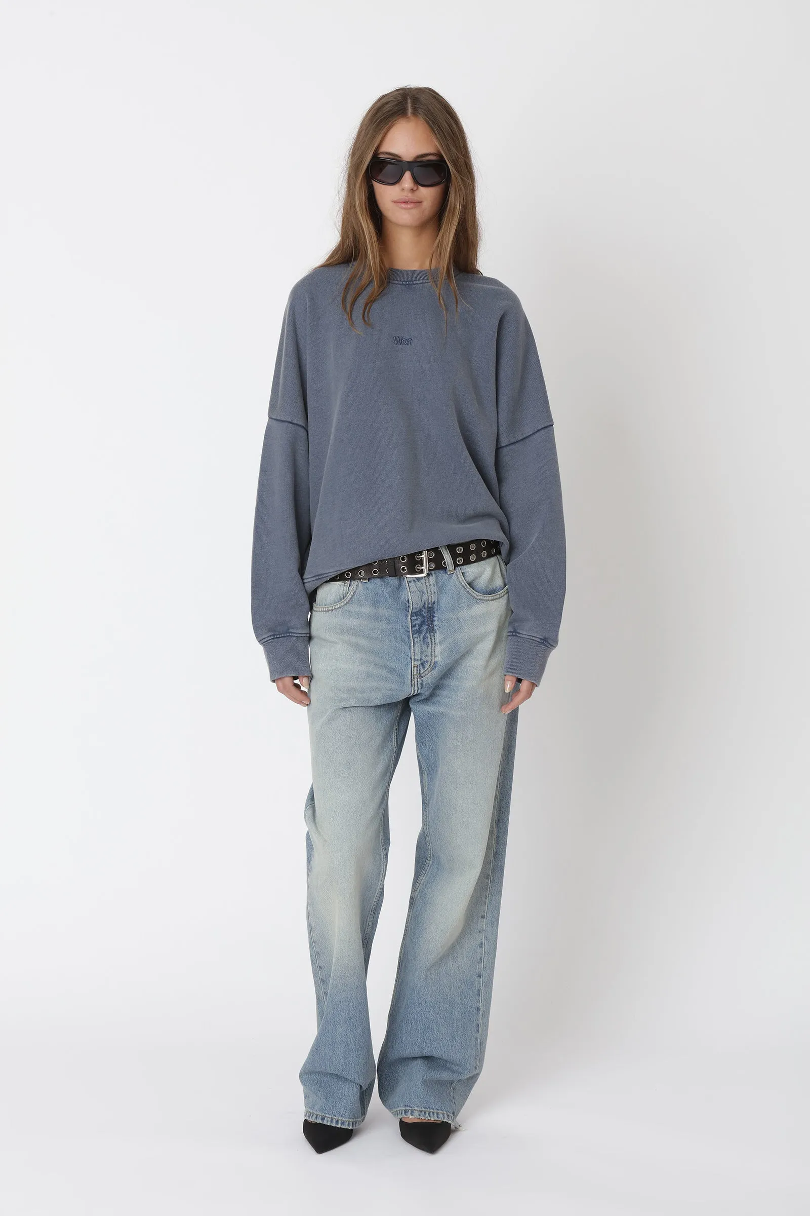 Staff Crew - Washed Dark Denim