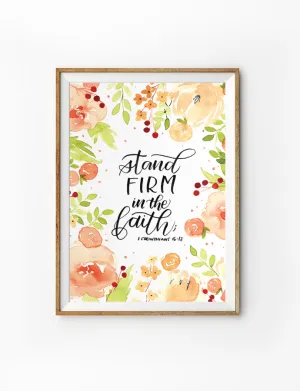 Stand Firm {Poster}