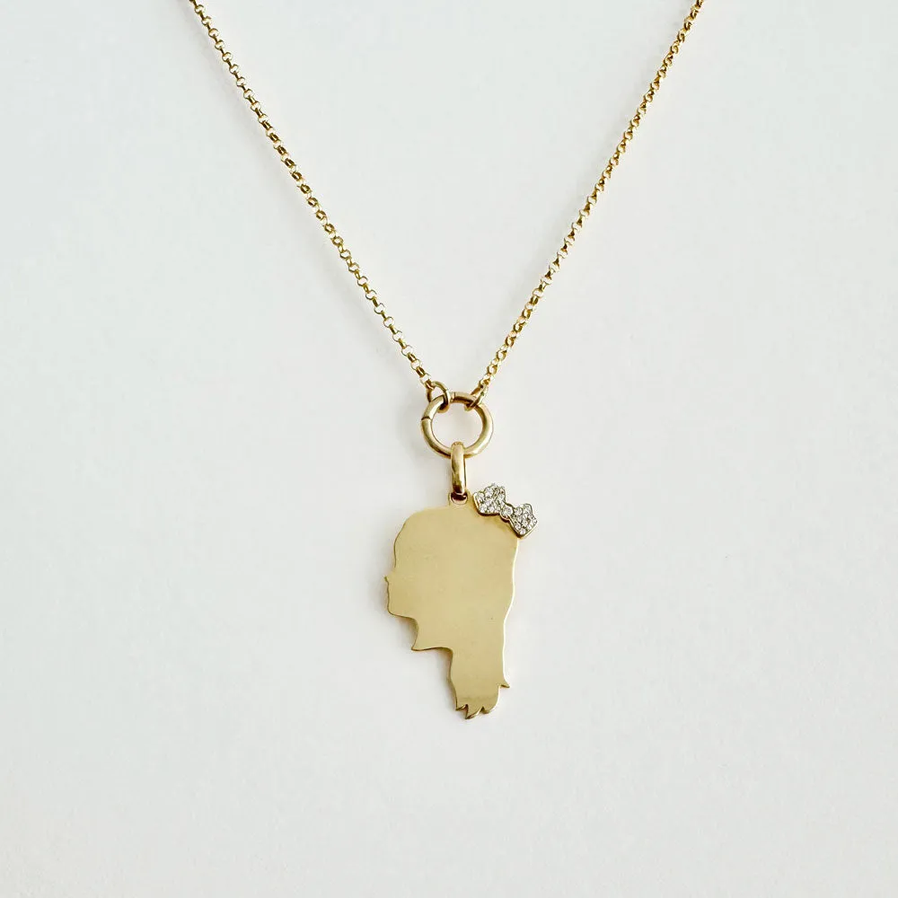 Standard Rolo Chain Necklace with Charm Holder