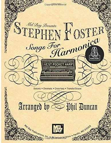 Stephen Foster Songs For Harmonica (Book   Online Audio)