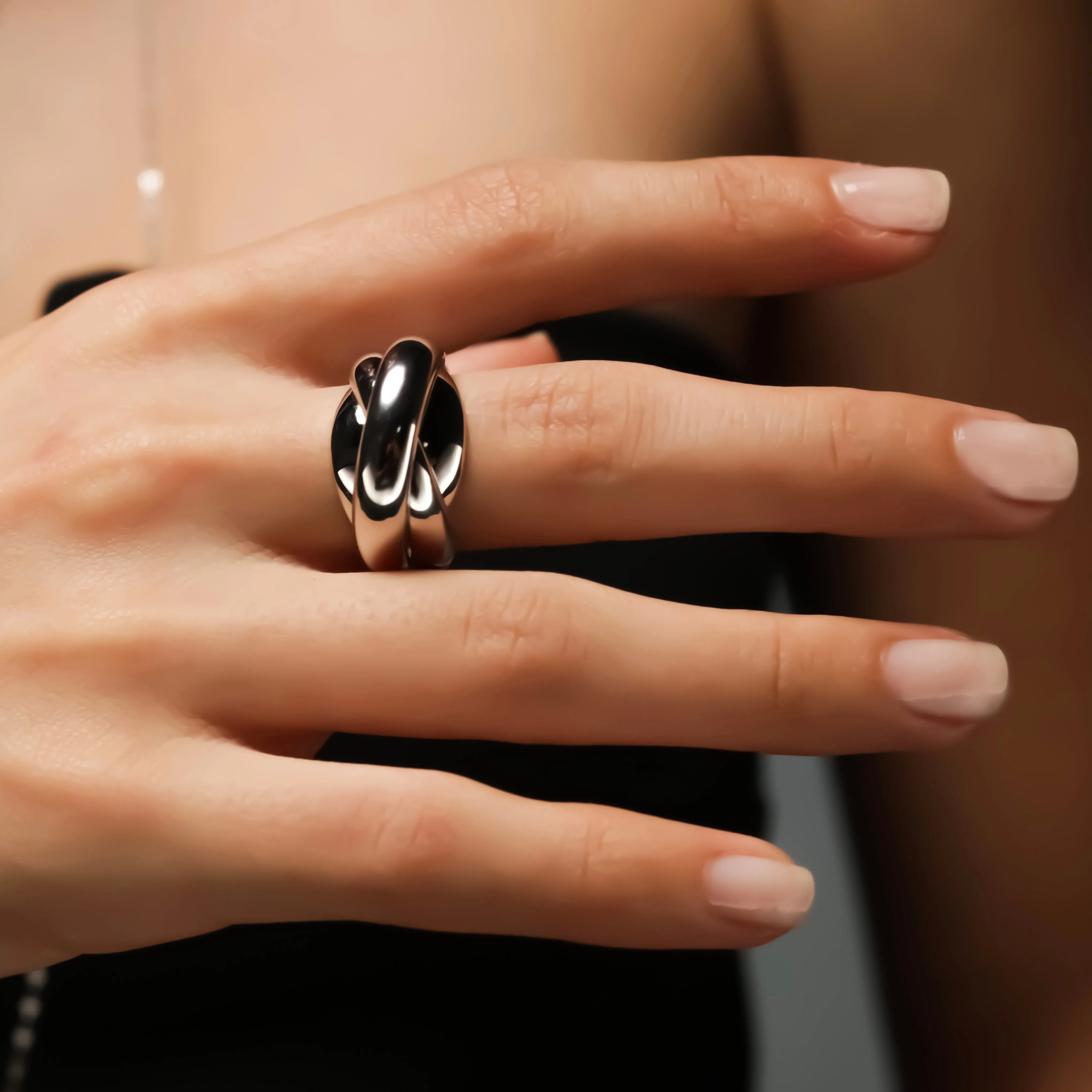 Sterling Silver Swirl Ring - Gold or Silver