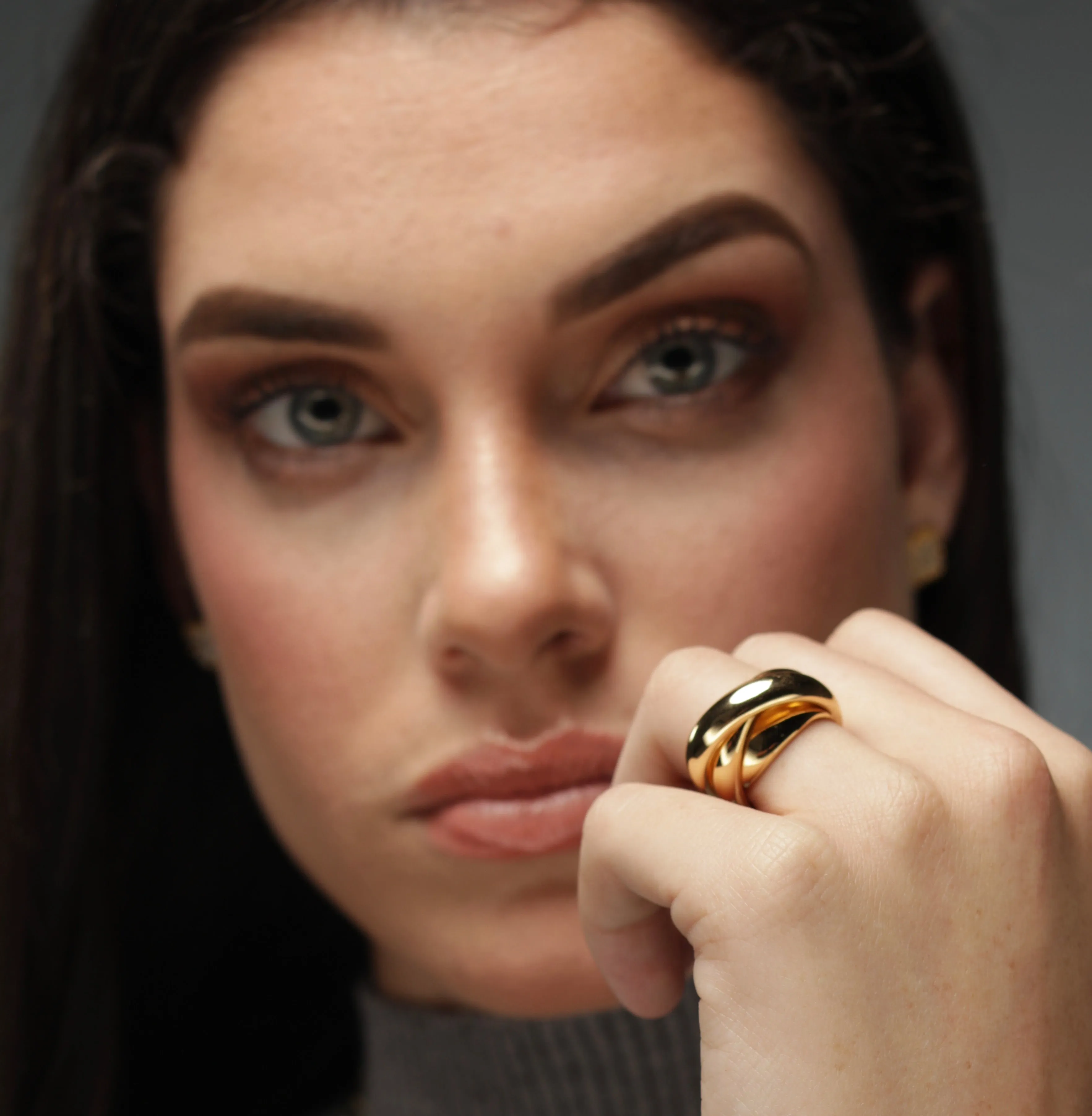 Sterling Silver Swirl Ring - Gold or Silver