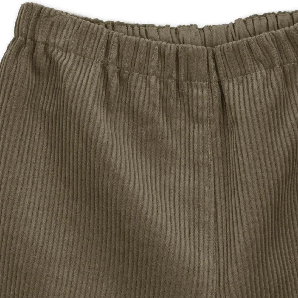 Sully Cotton Corduroy Straight Cut Pull-On Chinos (Olive Green)