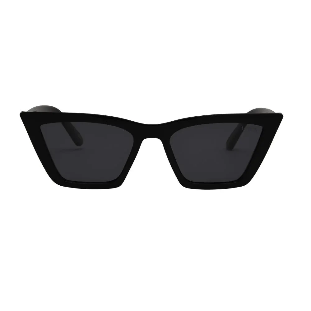 SUNGLASSES-ROSEY BLACK / SMOKE POLARIZED LENS