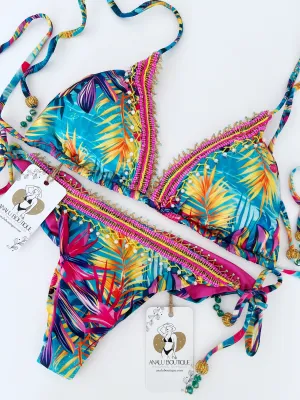 Sunset Handmade Beaded Bikini Set