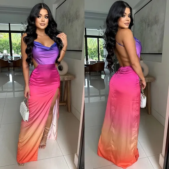 Sunset Ombre Maxi Dress