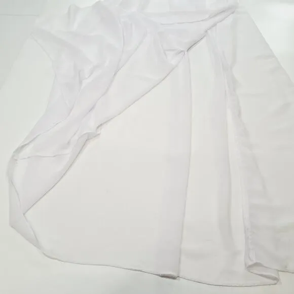 Superdown x Jetset Christina Catalina Sheer Maxi Skirt in White Small