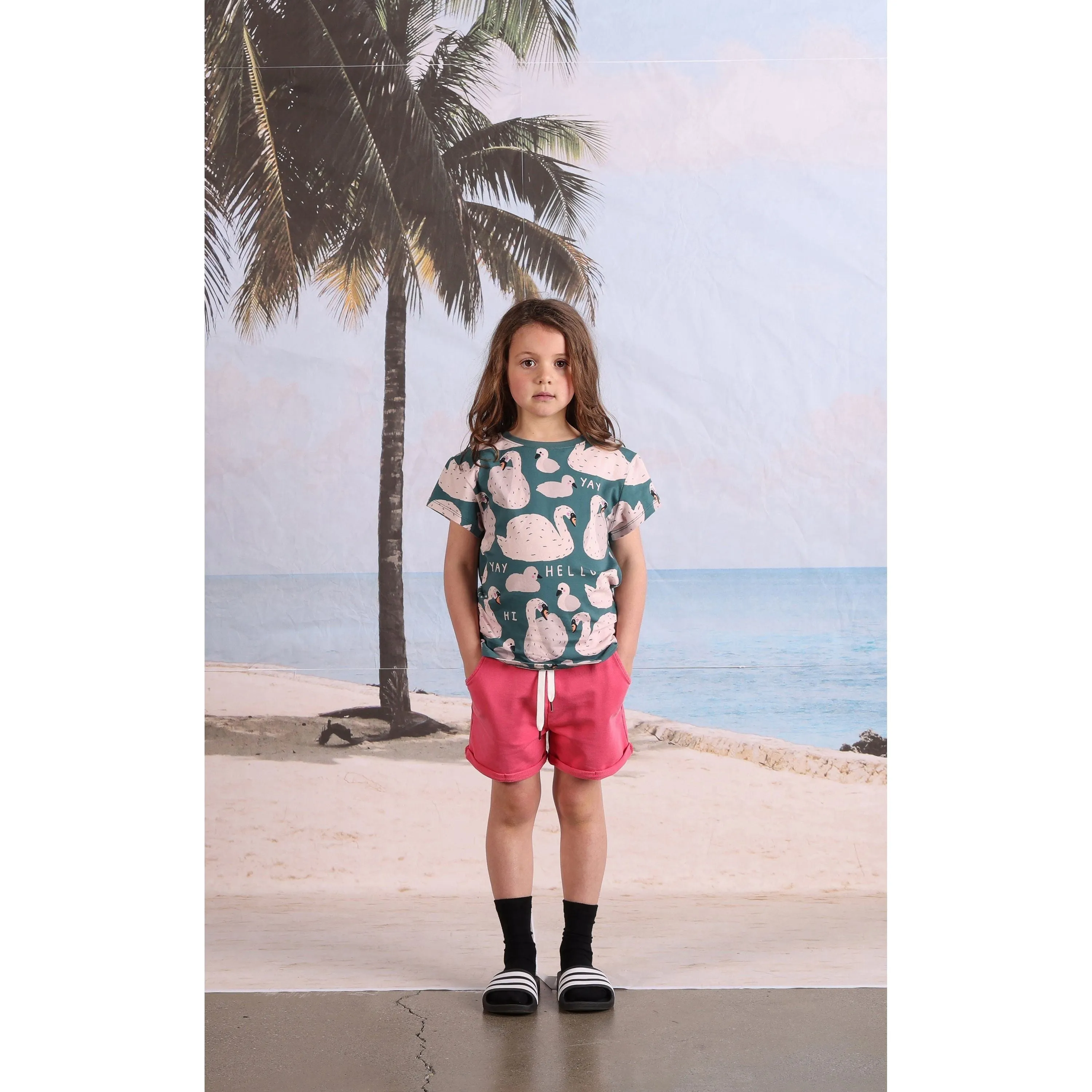 Swan Lake Tee- Dark Green