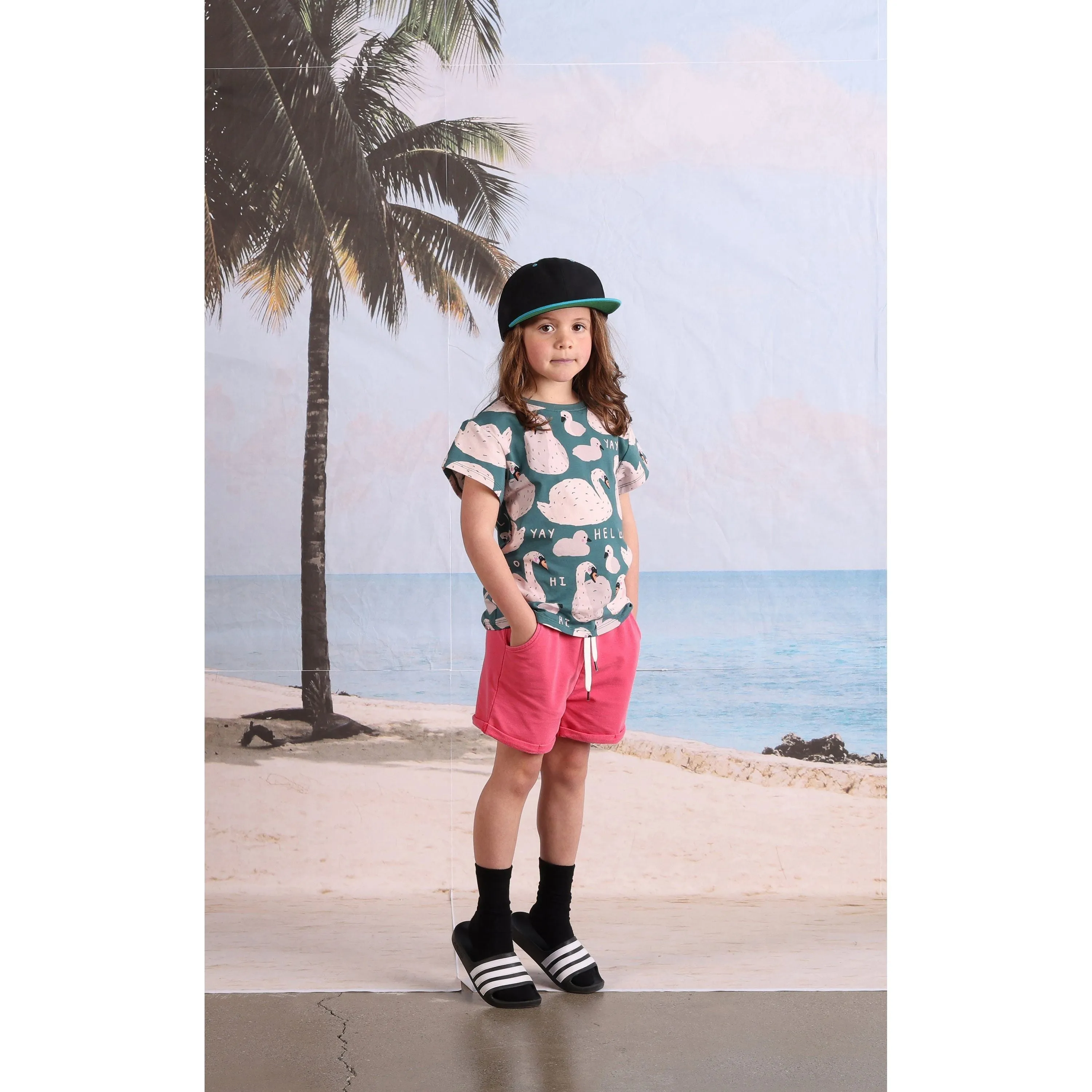 Swan Lake Tee- Dark Green