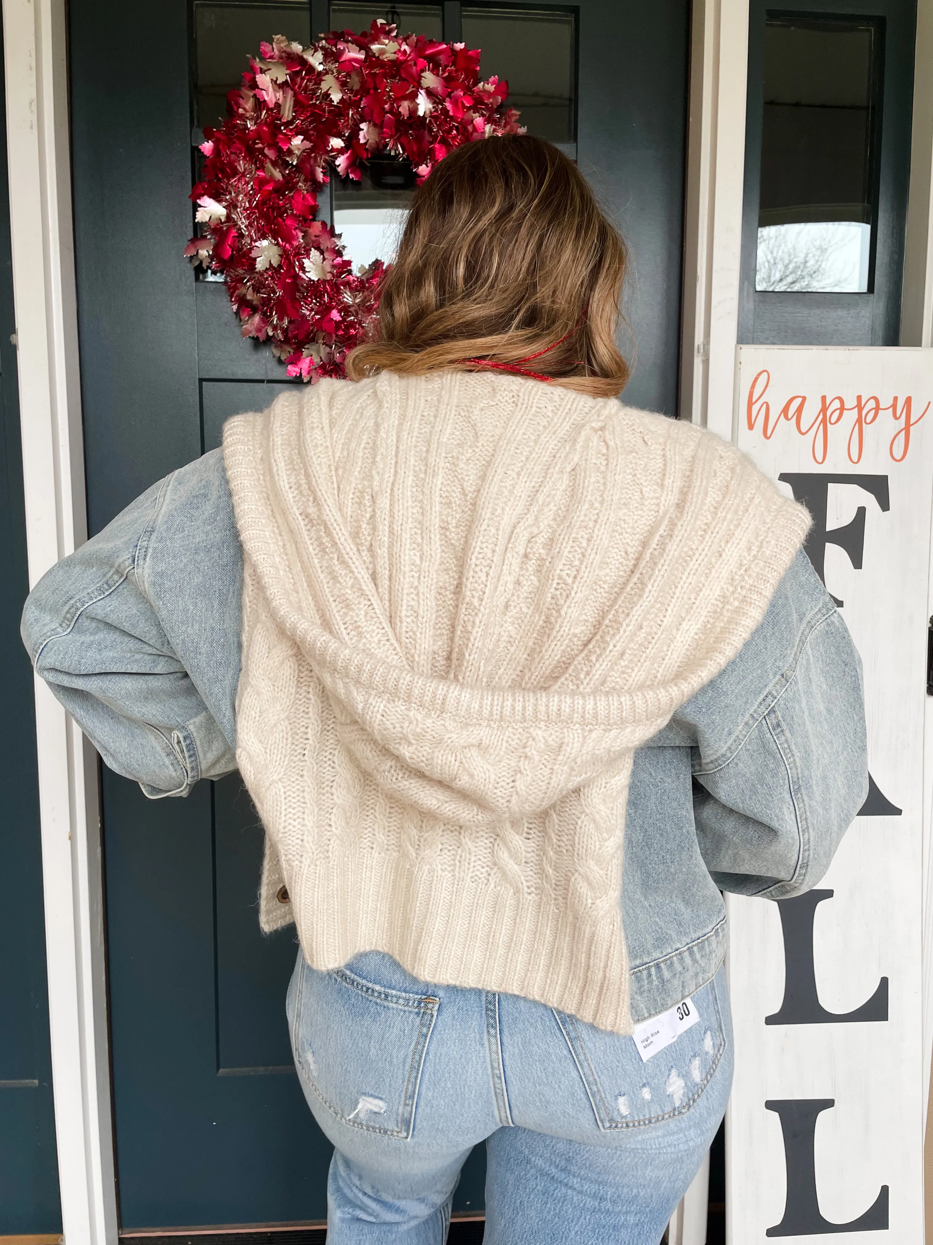 Sweet Surprise Knit Denim Jacket
