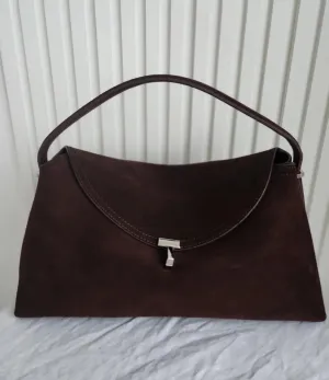 T-Lock Suede shoulder bag