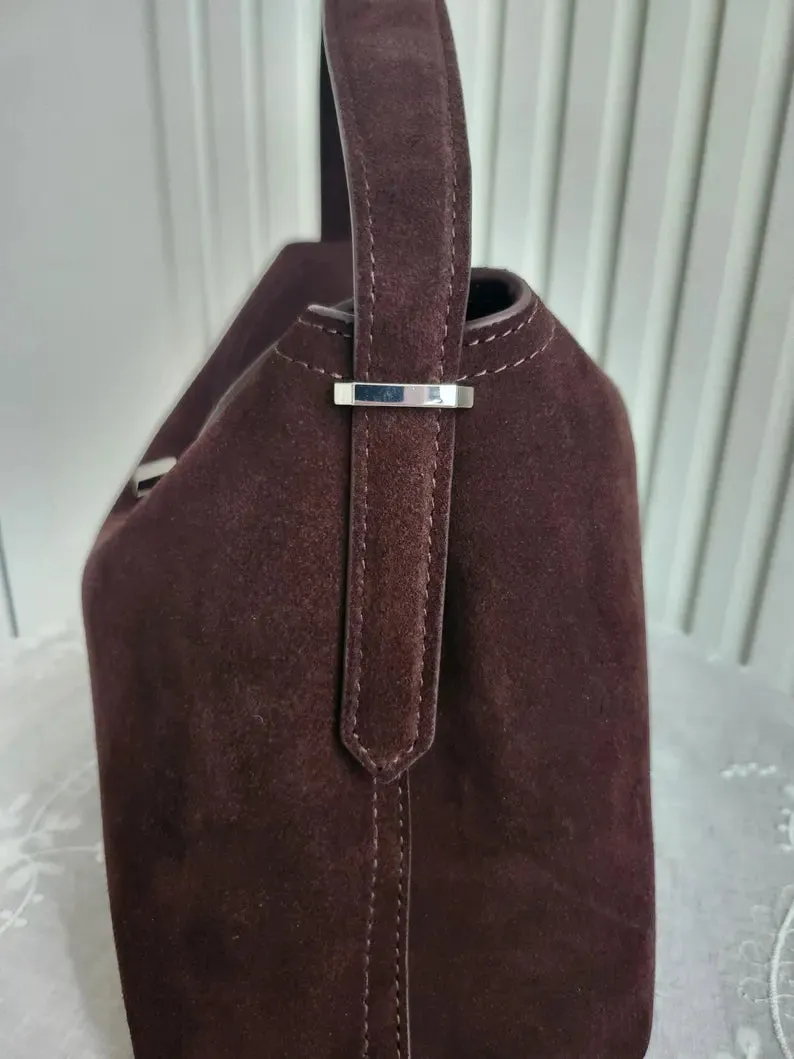T-Lock Suede shoulder bag