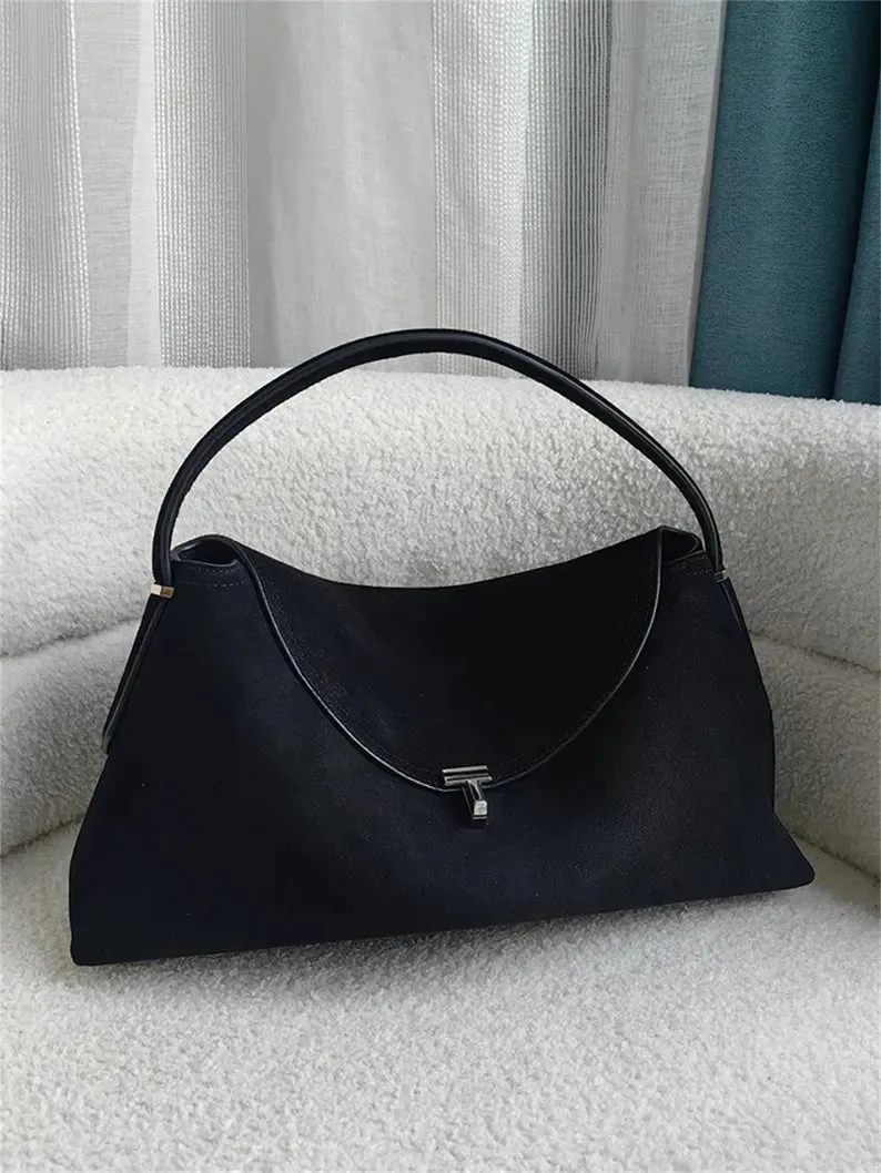 T-Lock Suede shoulder bag
