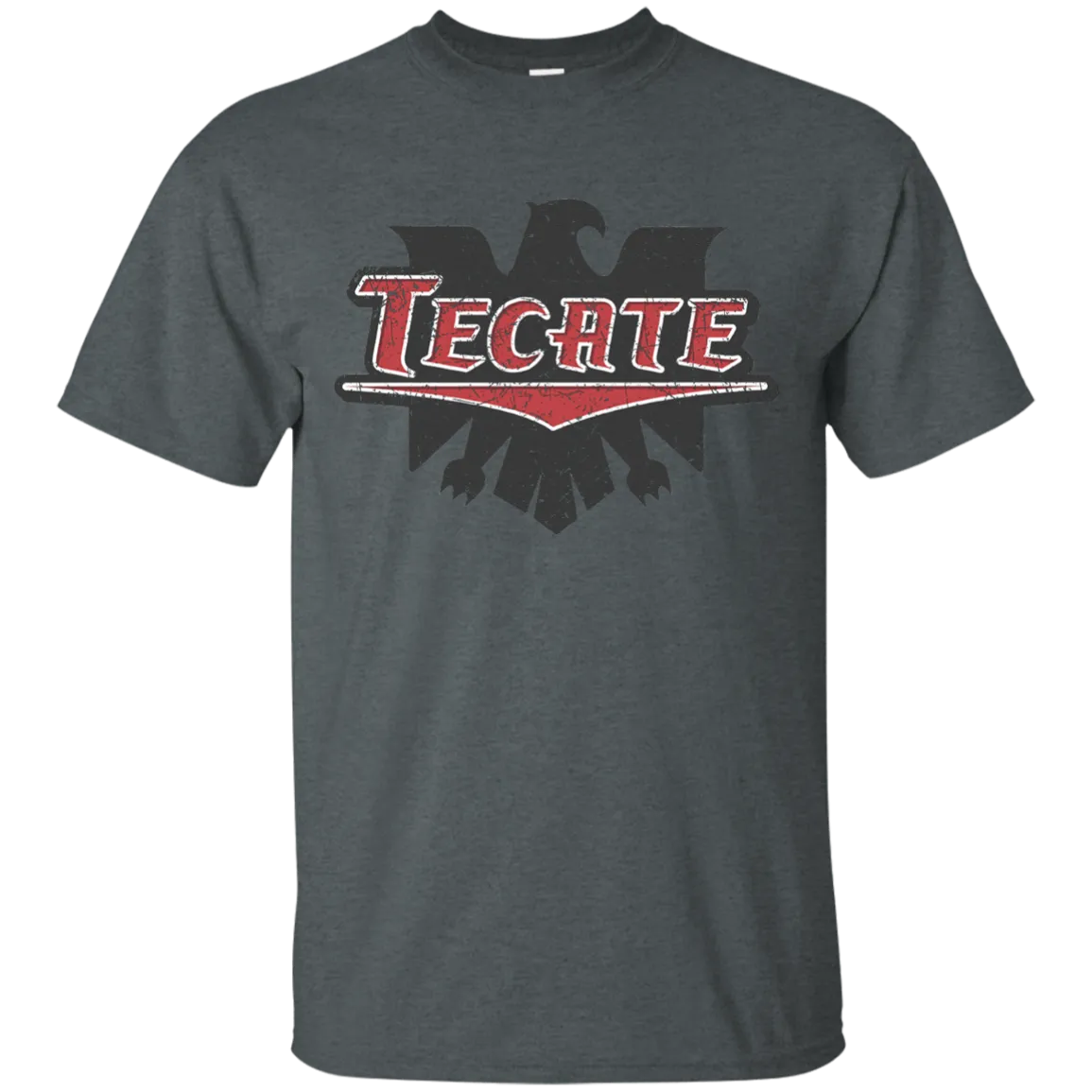Tecate Beer T-Shirt Custom Designed Color Worn Label Pattern