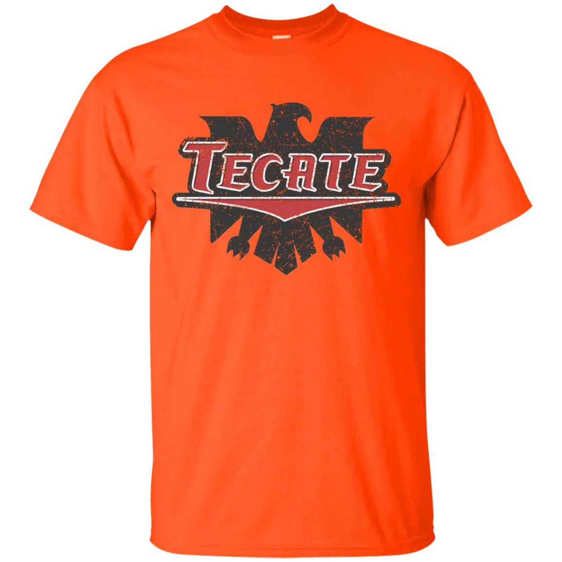 Tecate Beer T-Shirt Custom Designed Color Worn Label Pattern