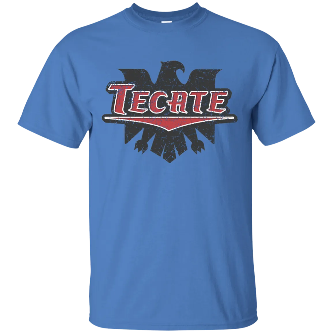 Tecate Beer T-Shirt Custom Designed Color Worn Label Pattern