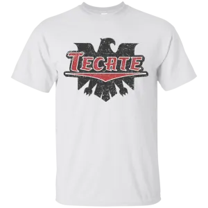 Tecate Beer T-Shirt Custom Designed Color Worn Label Pattern