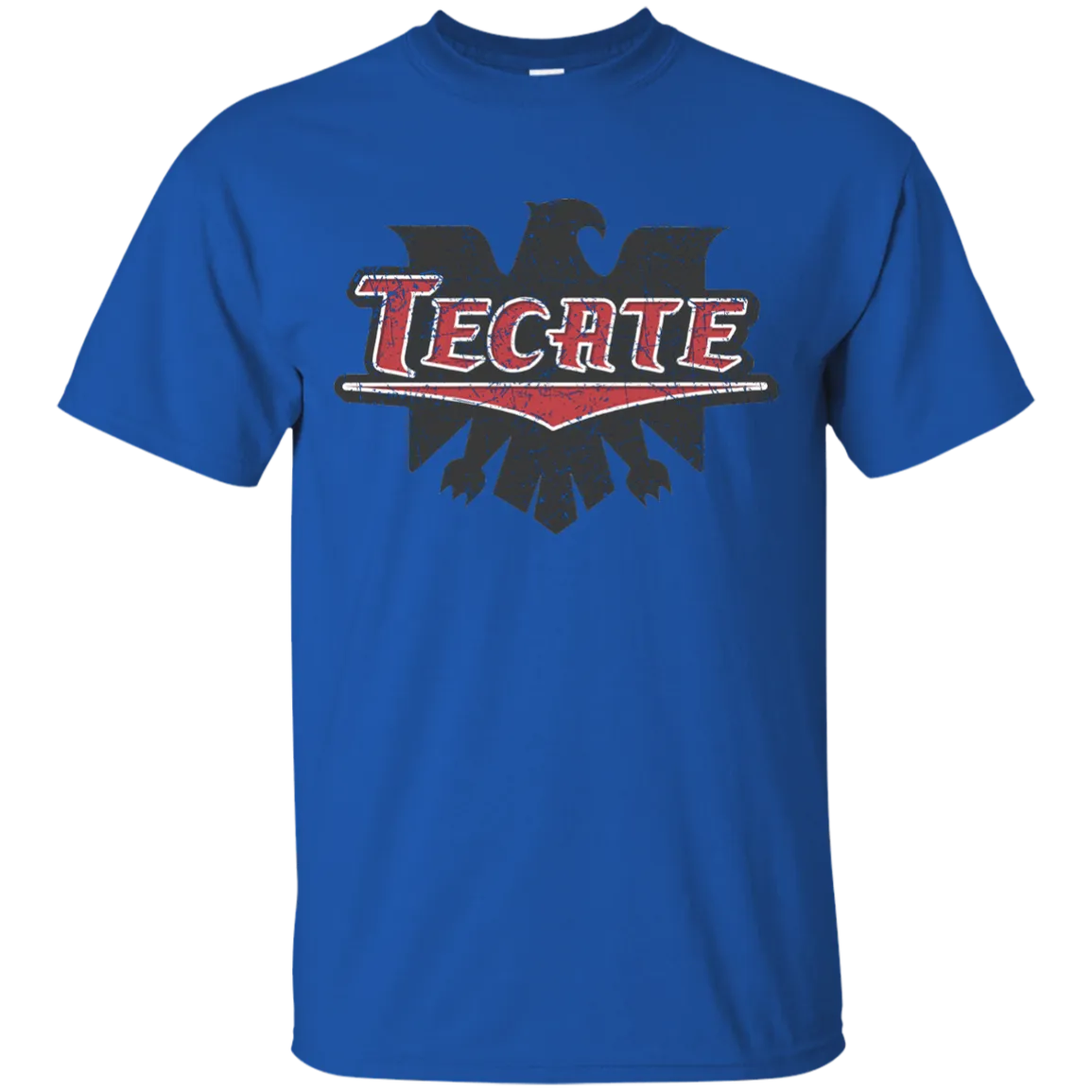 Tecate Beer T-Shirt Custom Designed Color Worn Label Pattern