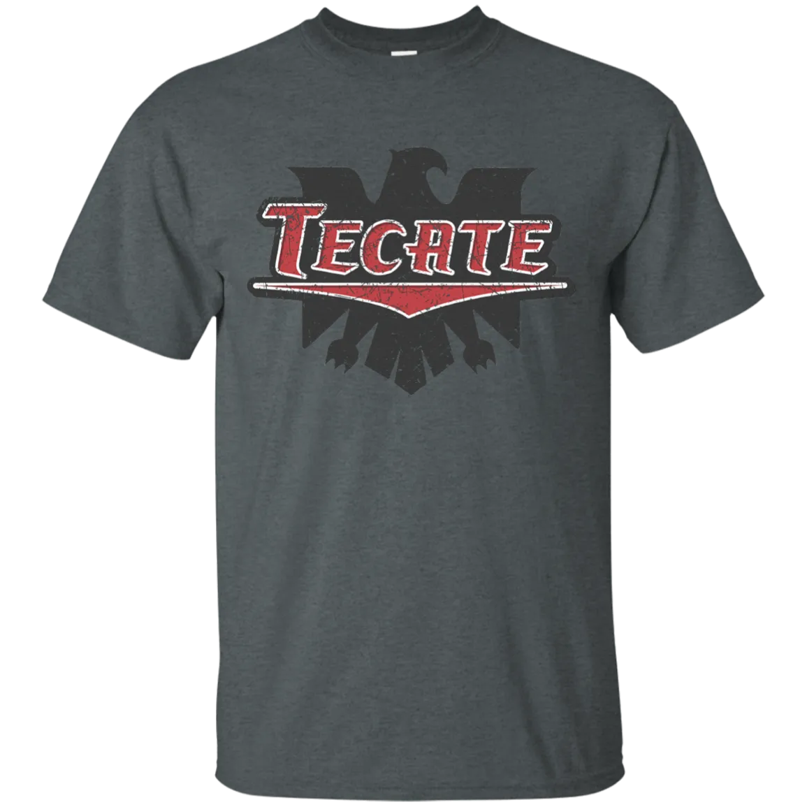 Tecate Beer T-Shirt Custom Designed Color Worn Label Pattern
