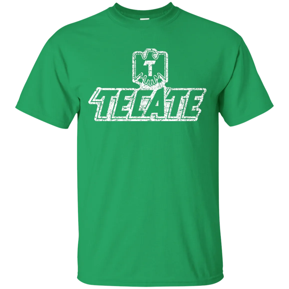 Tecate Beer T-Shirt Custom Designed White Worn Label Pattern
