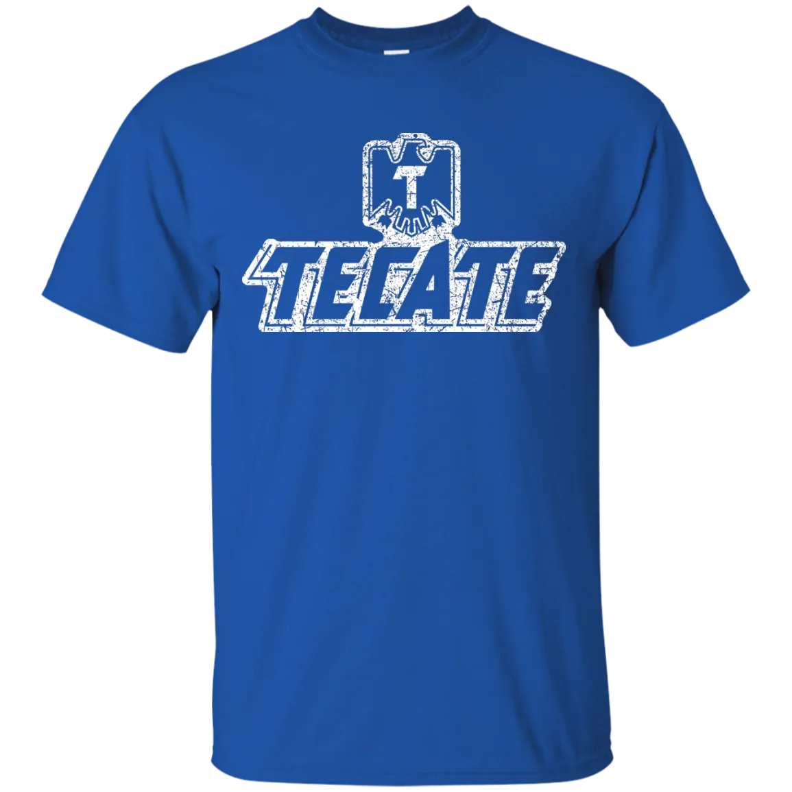 Tecate Beer T-Shirt Custom Designed White Worn Label Pattern