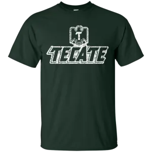 Tecate Beer T-Shirt Custom Designed White Worn Label Pattern