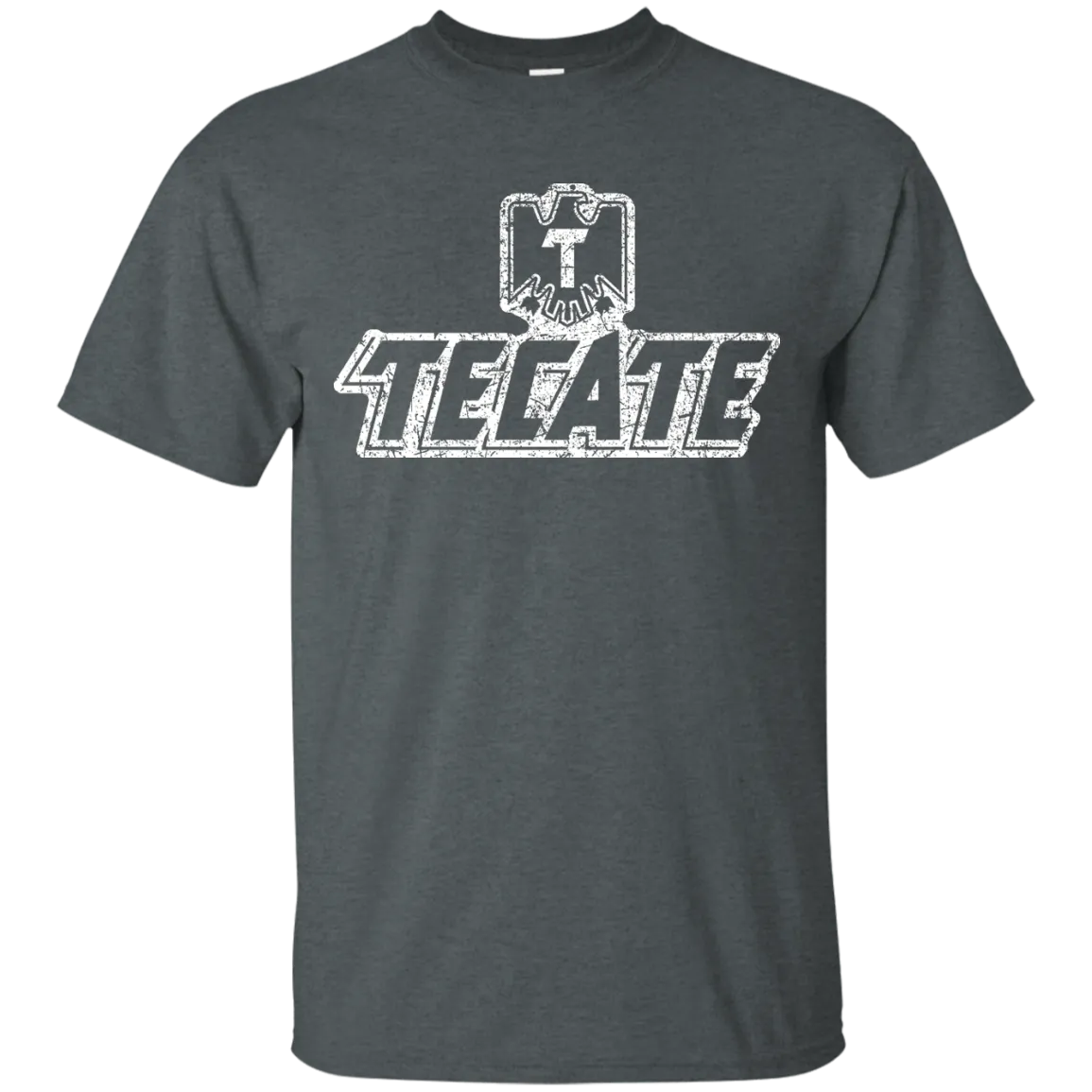 Tecate Beer T-Shirt Custom Designed White Worn Label Pattern