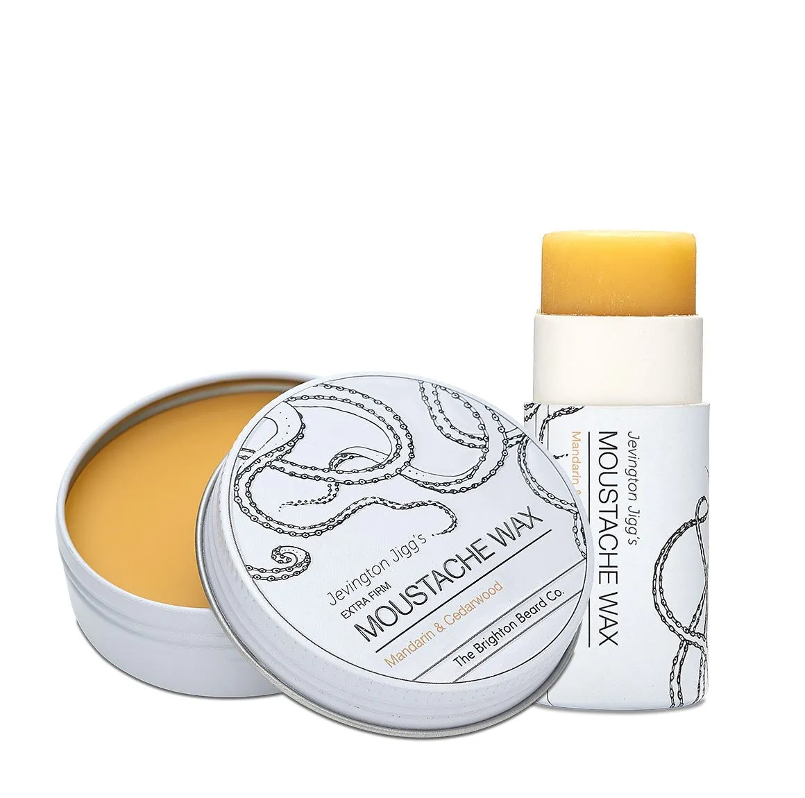 The Brighton Beard Company  - Jevington Jigg's, Mandarin and Cedarwood 'EXTRA FIRM' Moustache Wax
