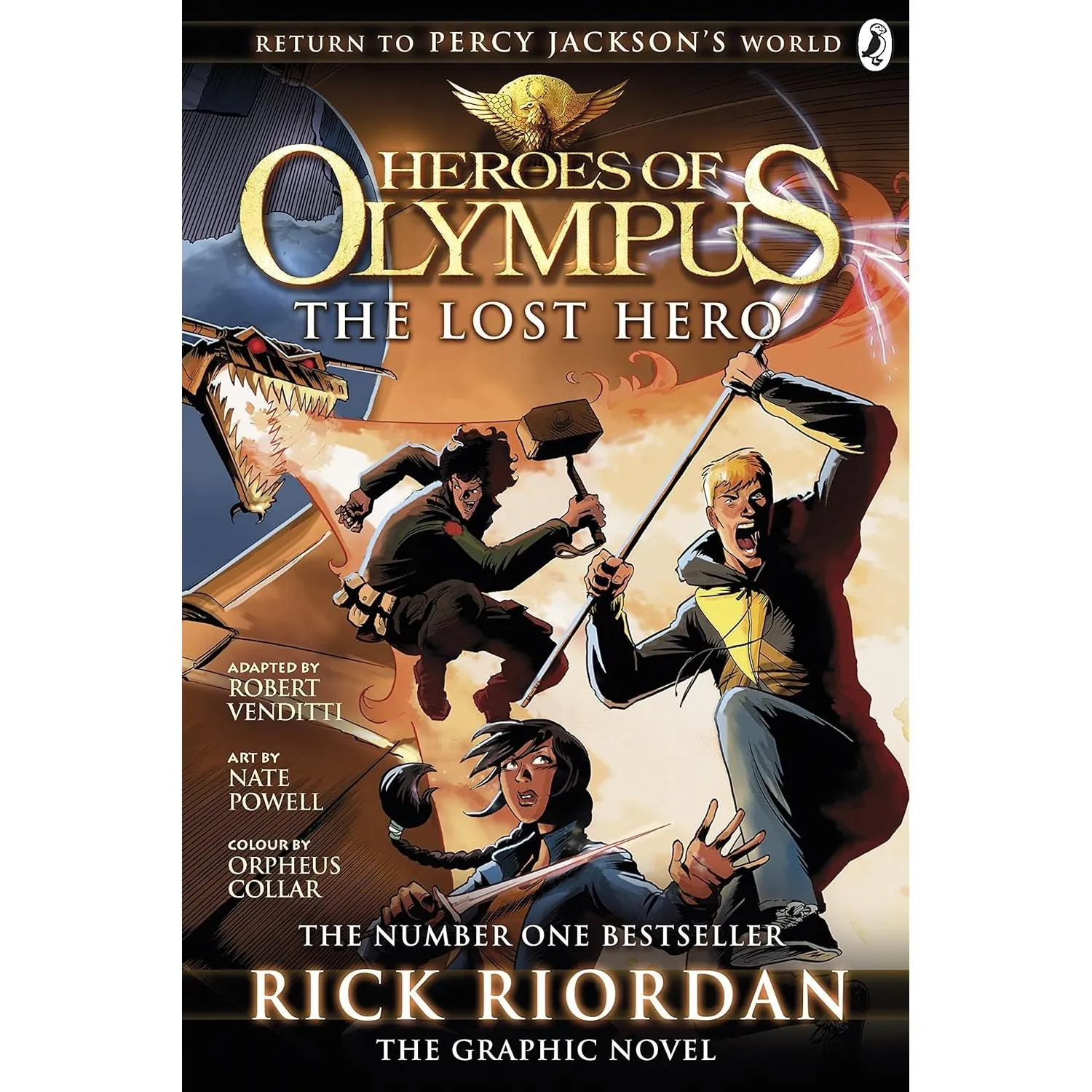 The Heroes of Olympus: The Graphic Novel 3 Books Set By  Rick Riordan  (The Lost Hero, The Son of Neptune,  Heroes of Olympus, the Book Three: Mark of Athena)