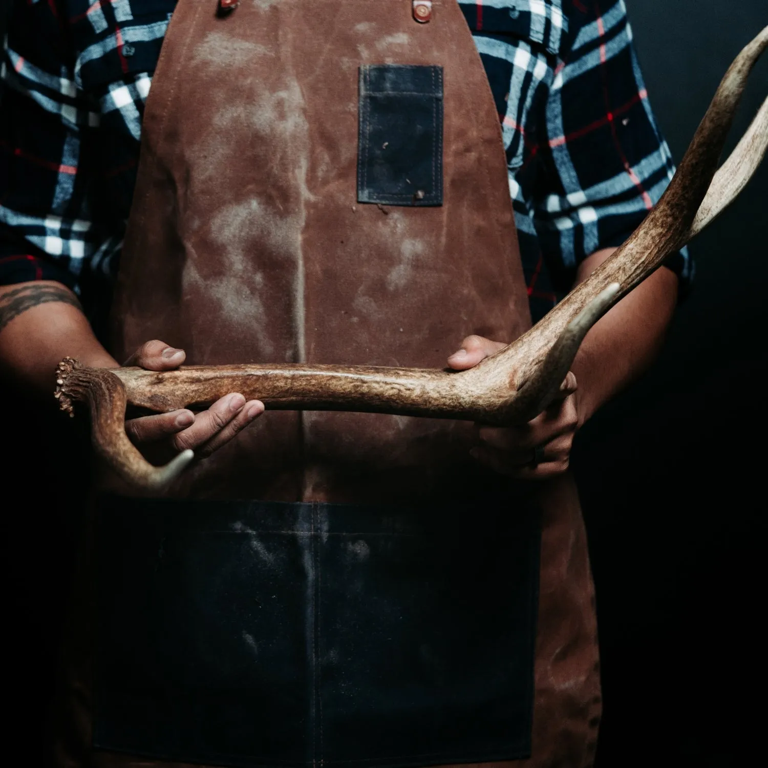 The Huntress | Women's Titanium Ring with Elk Antler