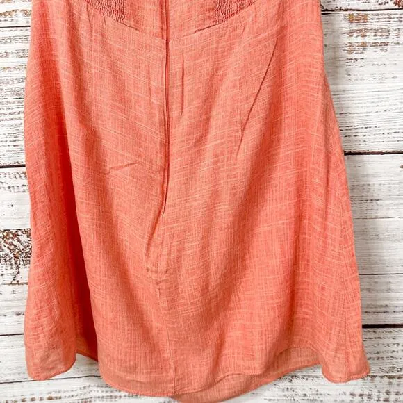 The Jetset Diaries TJD Heartbreaker Orange Linen Mini Dress, EUC, Medium