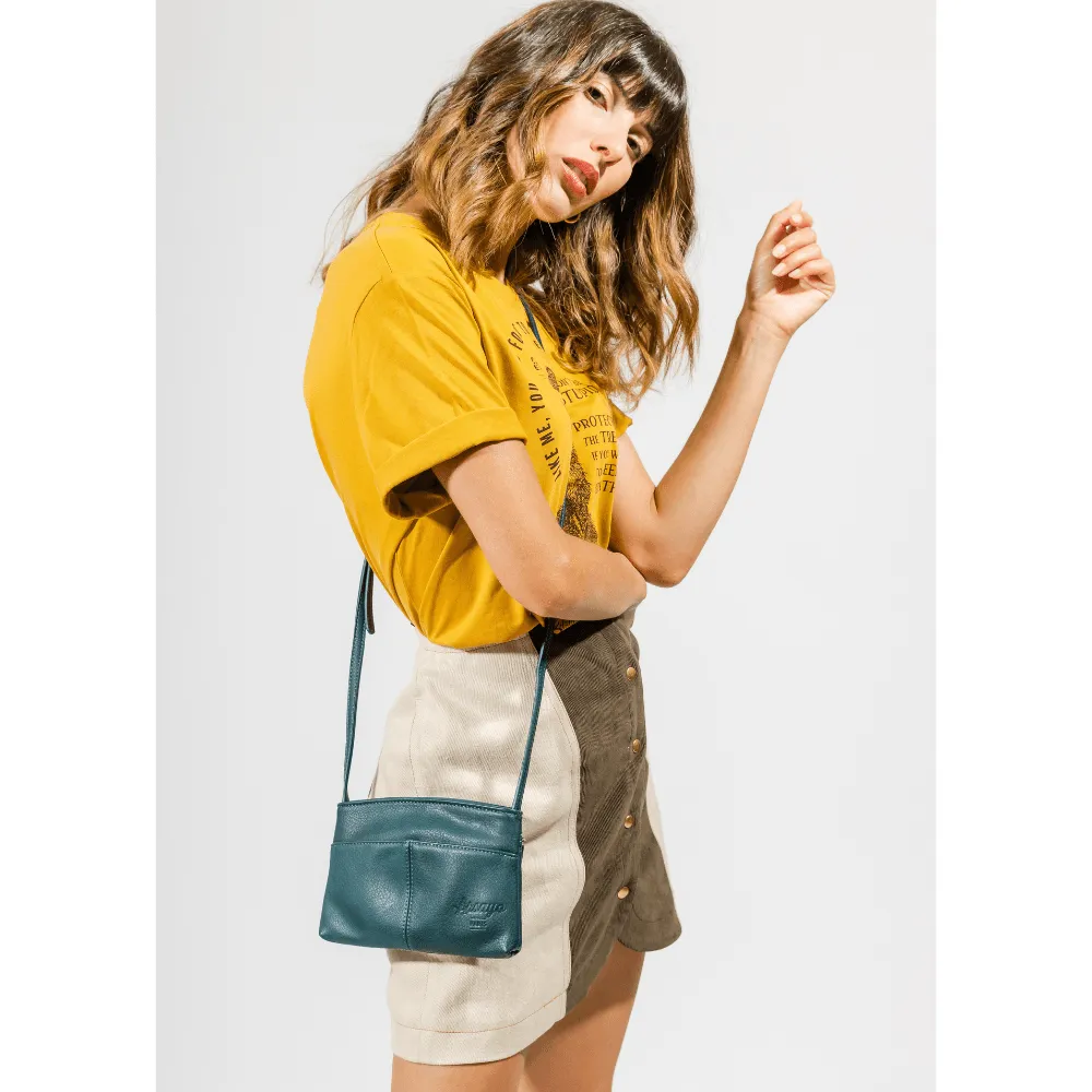 The Original Vegan Leather Crossbody Pouch | Champagne
