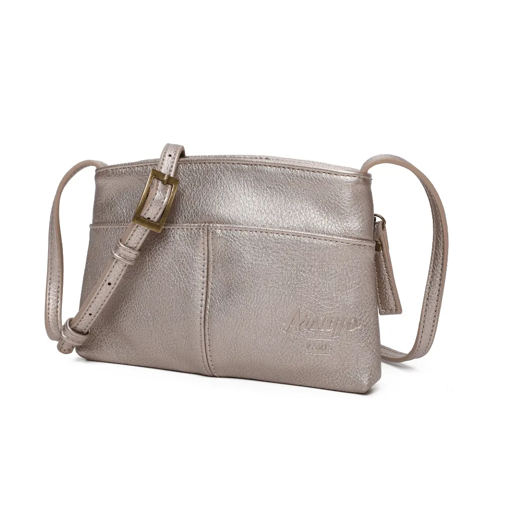 The Original Vegan Leather Crossbody Pouch | Champagne