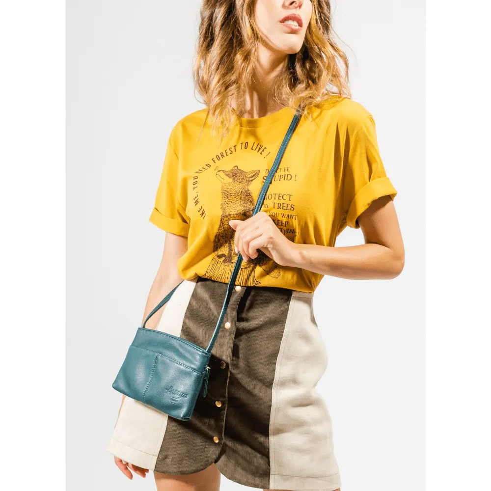 The Original Vegan Leather Crossbody Pouch | Champagne