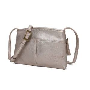 The Original Vegan Leather Crossbody Pouch | Champagne