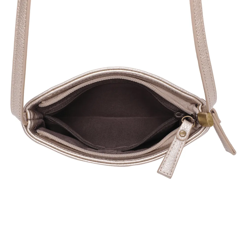 The Original Vegan Leather Crossbody Pouch | Champagne