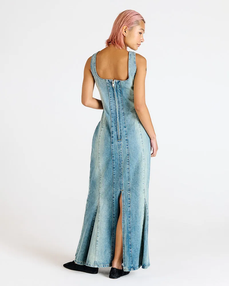 The Ragged Priest Miss World Denim Maxi Dress