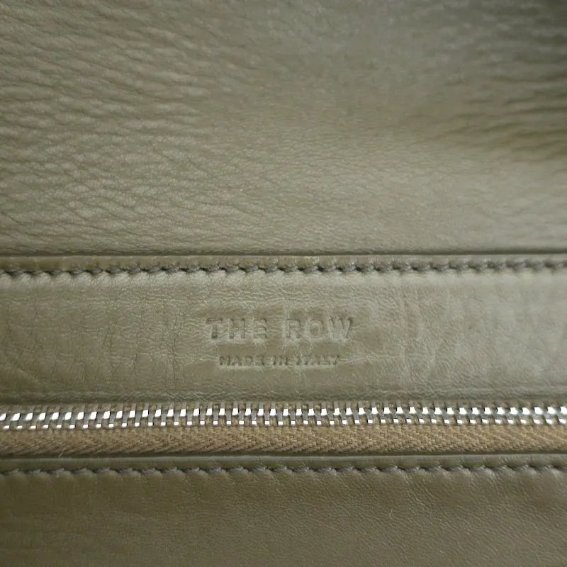 The Row Top Handle 14 Shoulder Bag Dark Olive Suede