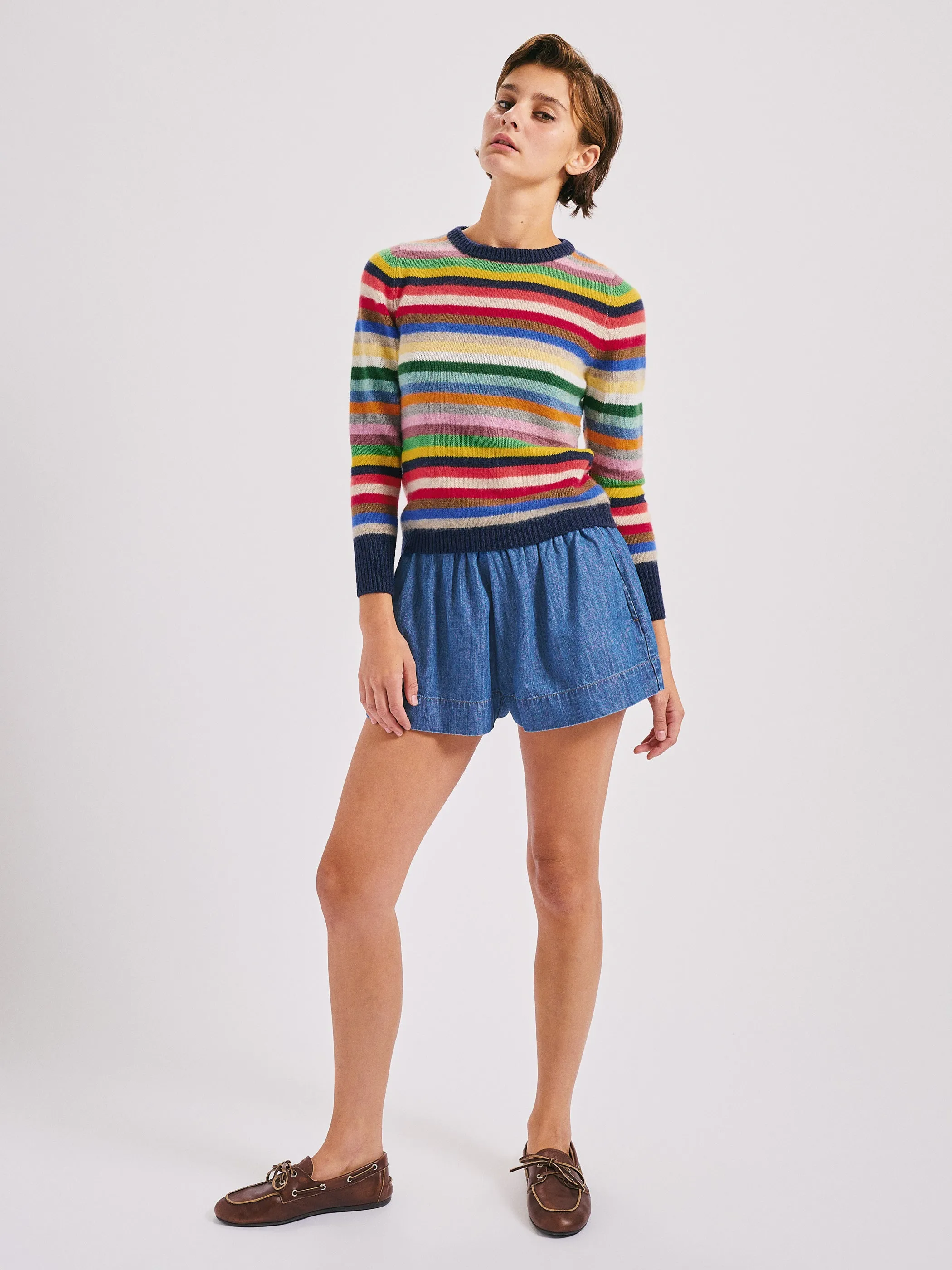 The Shkip Shorts in Denim