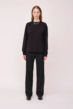 The Staff Tee LS Embroidery W - Black