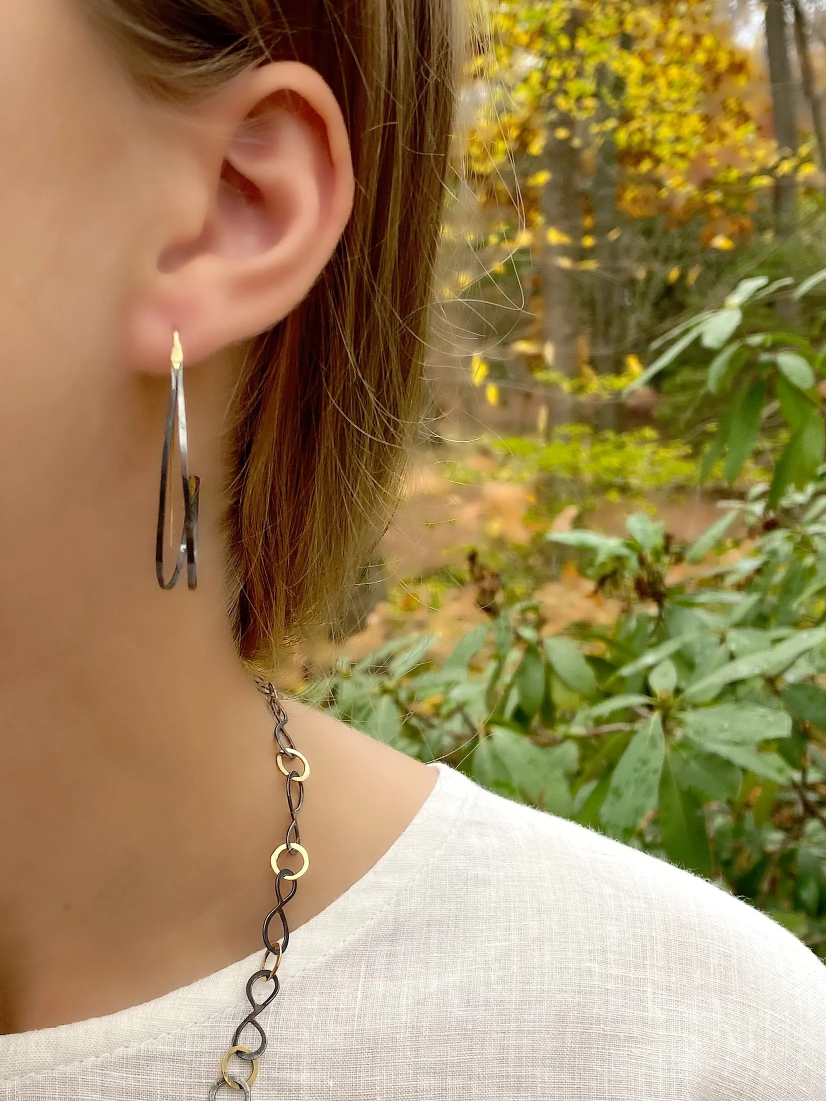 The XLarge DFH, Oxidized Silver & 18k Gold