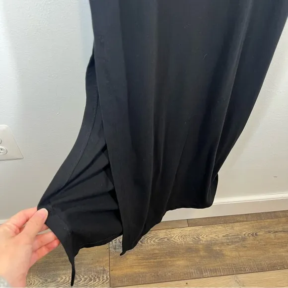 Theory Black Cherryal Jersey Maxi Dress