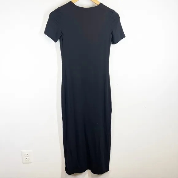 Theory Black Cherryal Jersey Maxi Dress