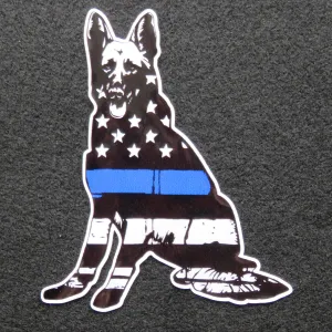 Thin Blue Line German Shepherd Vinyl Decal