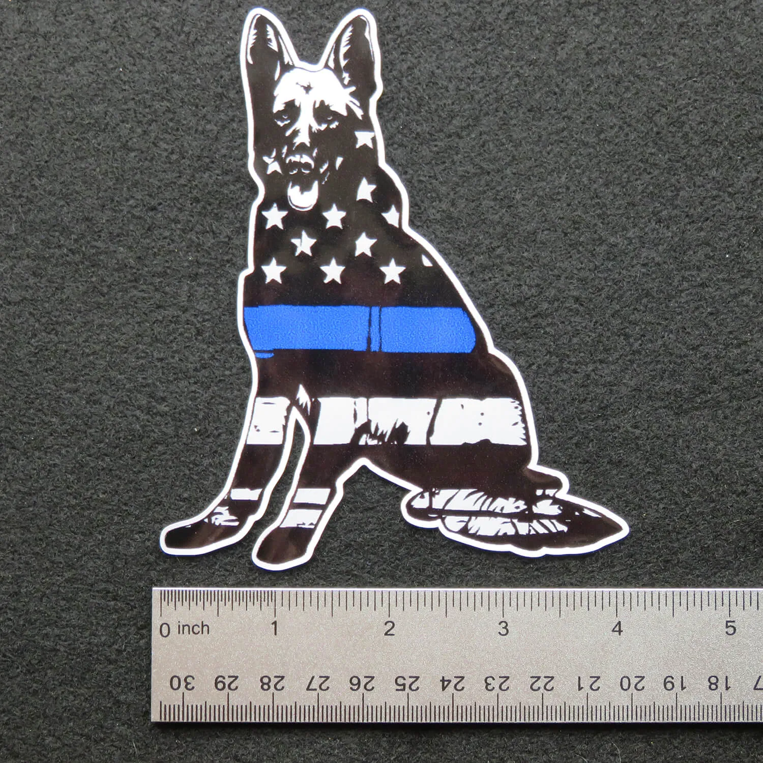 Thin Blue Line German Shepherd Vinyl Decal