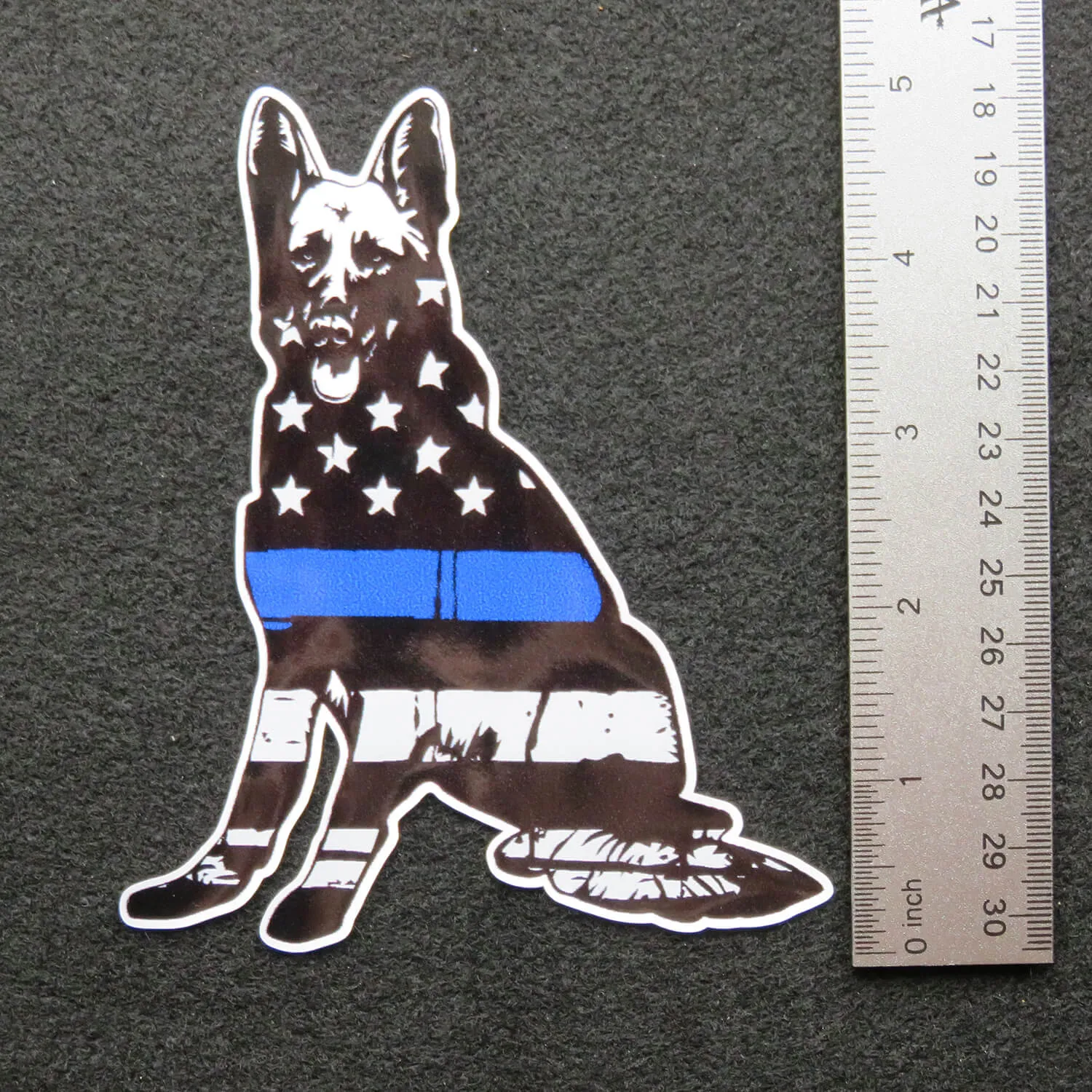 Thin Blue Line German Shepherd Vinyl Decal