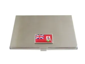 Thin Bordered Bermuda Flag Business Card Holder