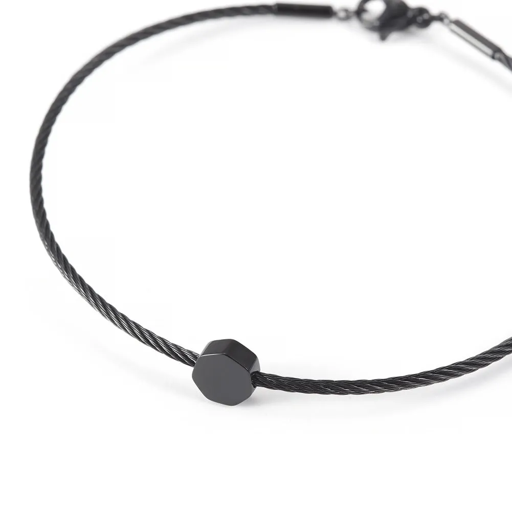 Thin cable bracelet-NSB1684ST