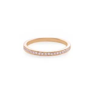 Thin Diamond Ring in Rose Gold
